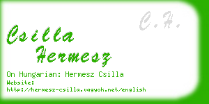 csilla hermesz business card